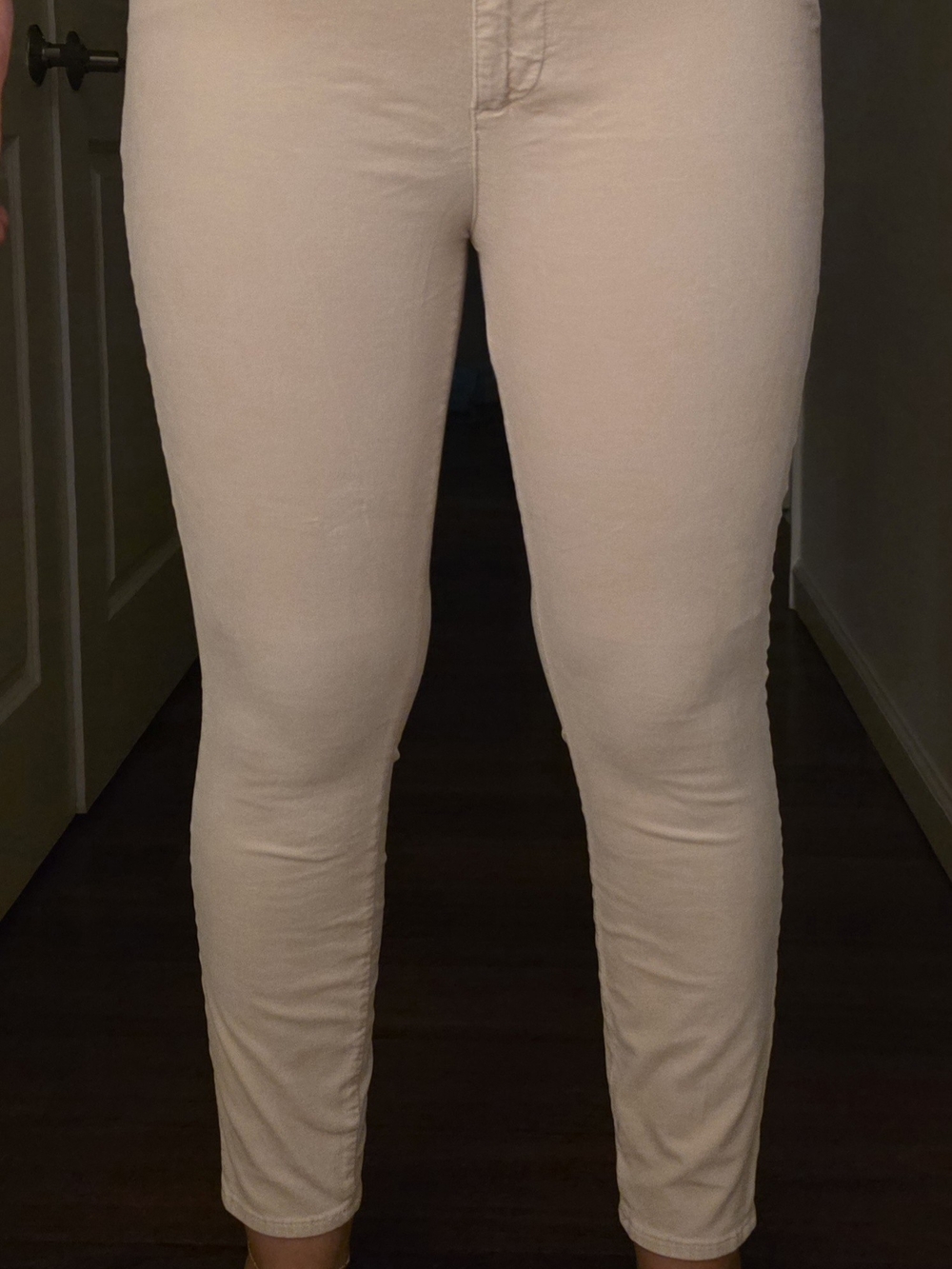 7 For All Mankind Ankle Skinny Jeans in Light Beige